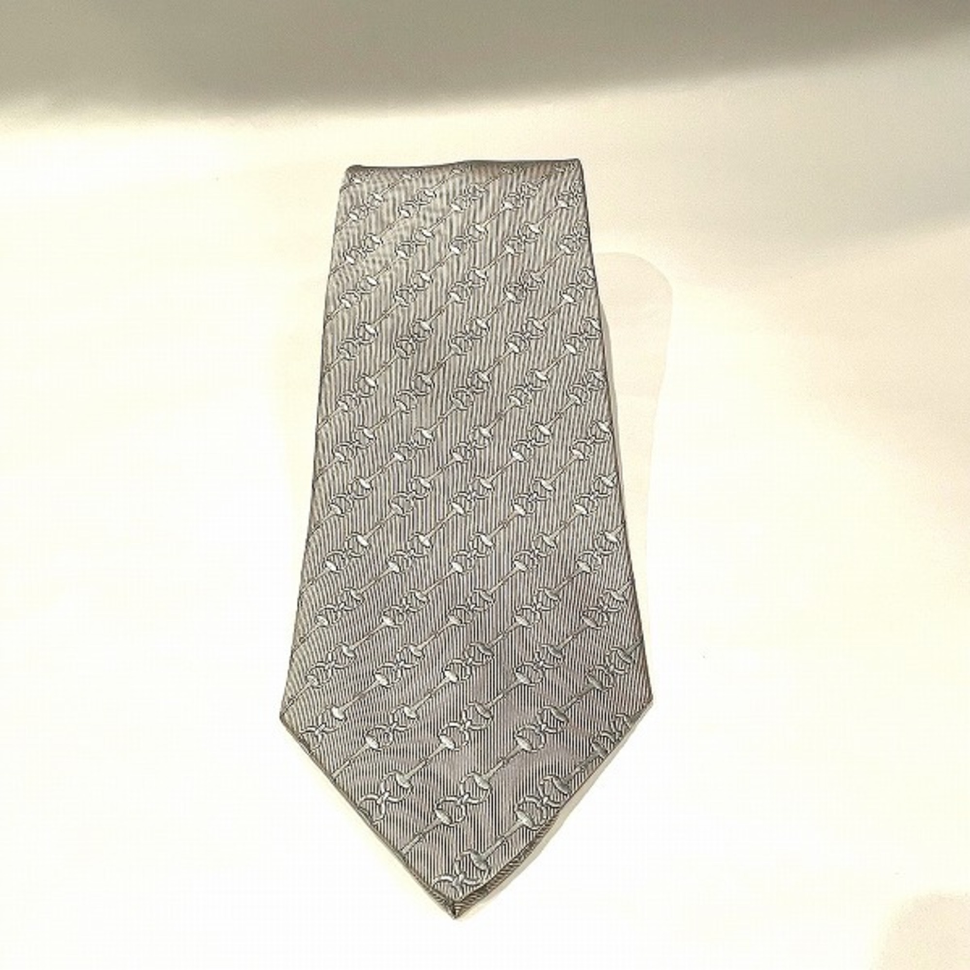 Gucci Silk Tie Gray Series Brand Accessory Necktie Men's